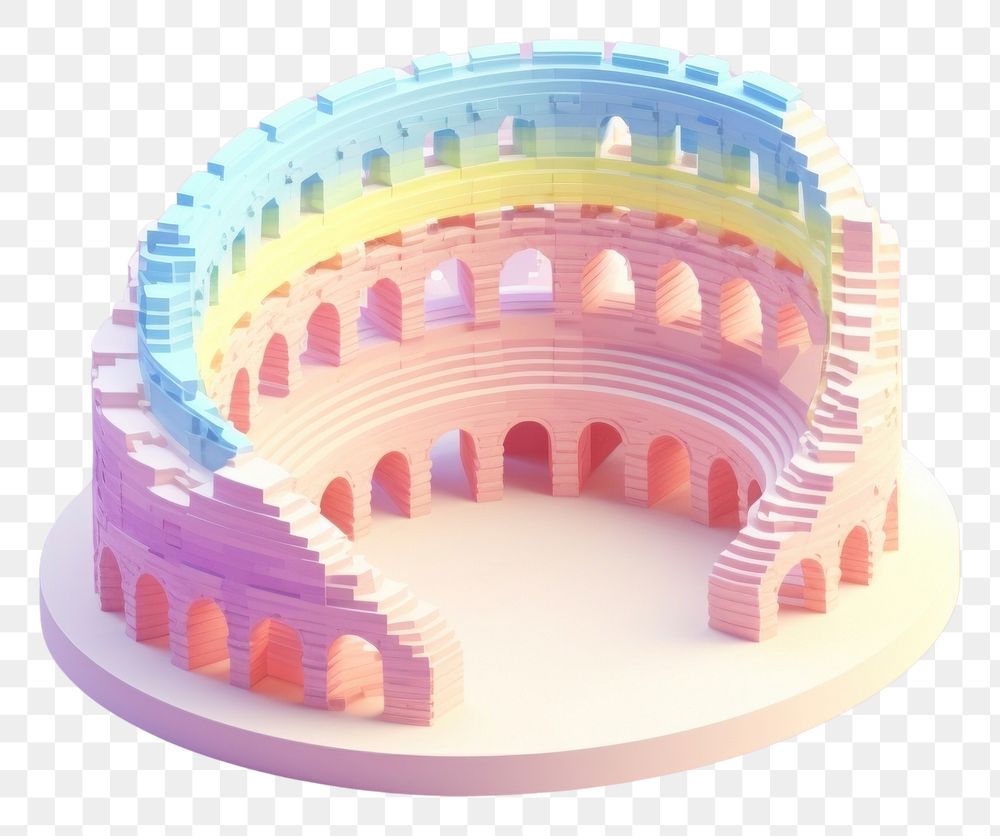 PNG Coliseum cake dessert circle. AI generated Image by rawpixel.