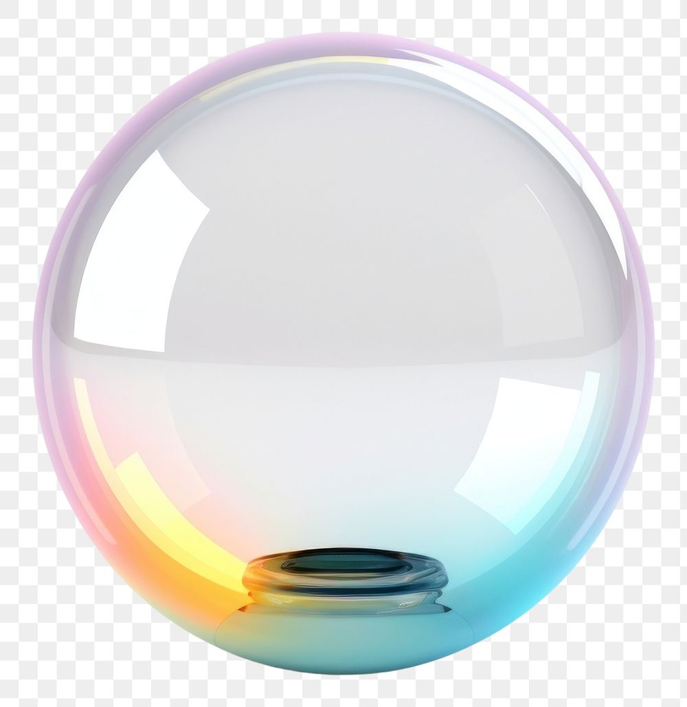 PNG Colored glass ball transparent sphere bubble.