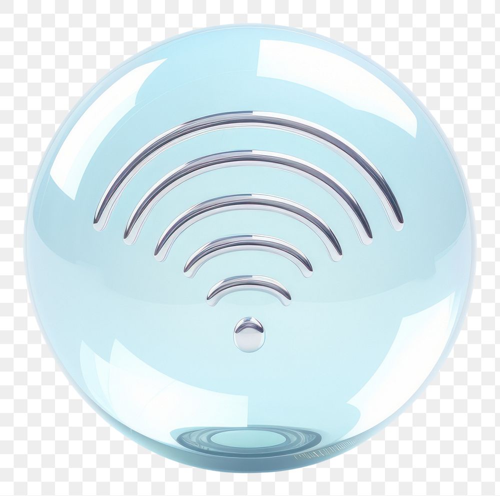 PNG Wifi sphere glass white background.