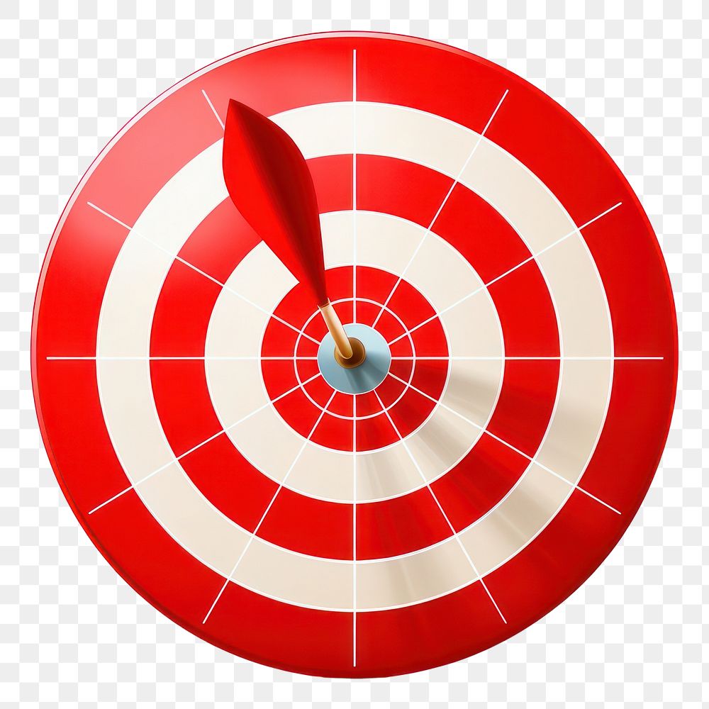 PNG Arrow hitting in the target center of dartboard darts game white background.