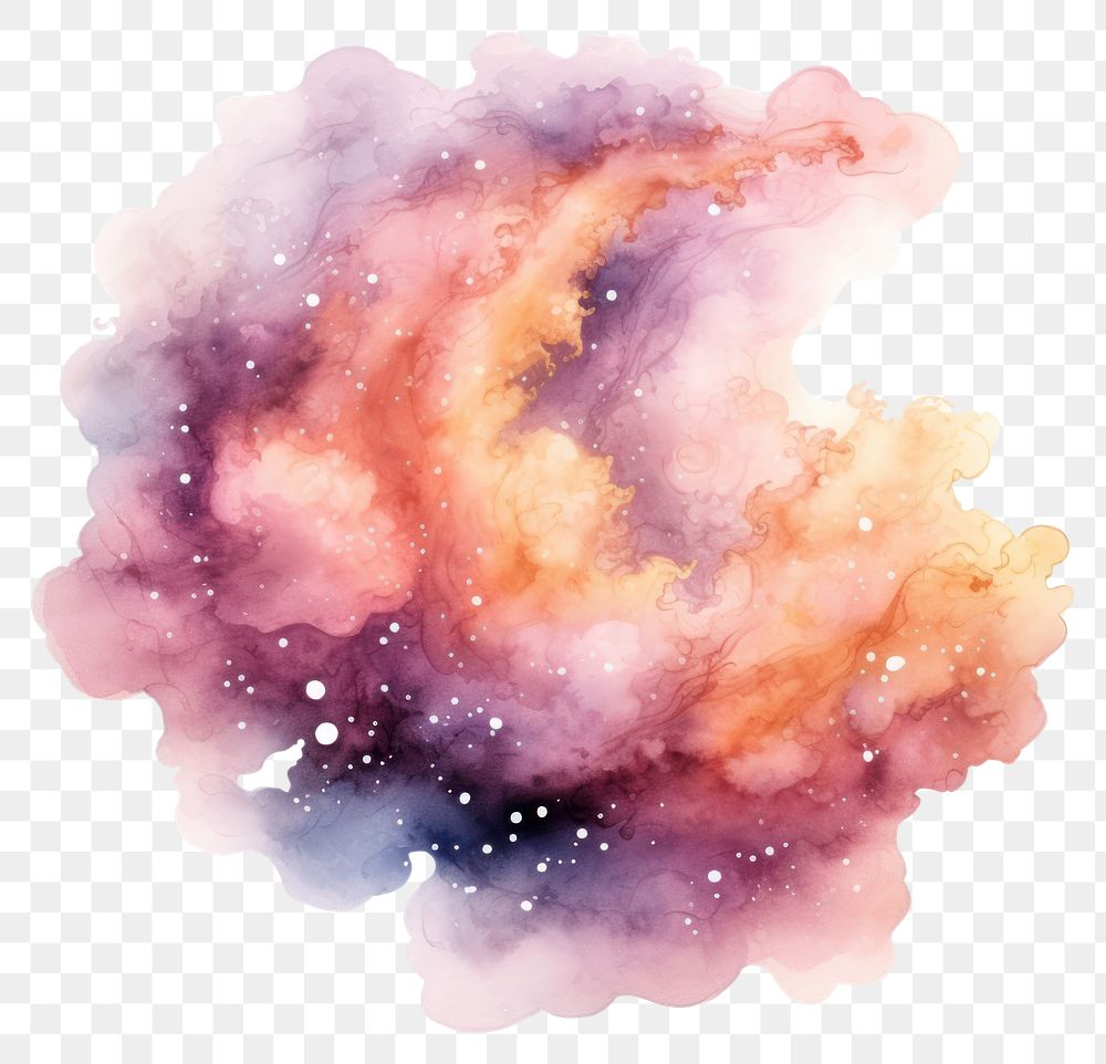 PNG Metaverse in Watercolor style astronomy nebula galaxy