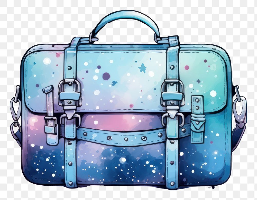 PNG  Galaxy element of bag in illustration briefcase luggage creativity.