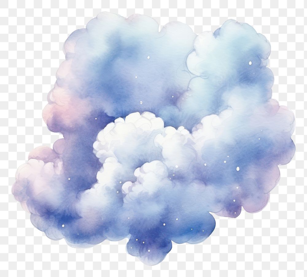 PNG  Cloud in Watercolor style backgrounds nature sky.