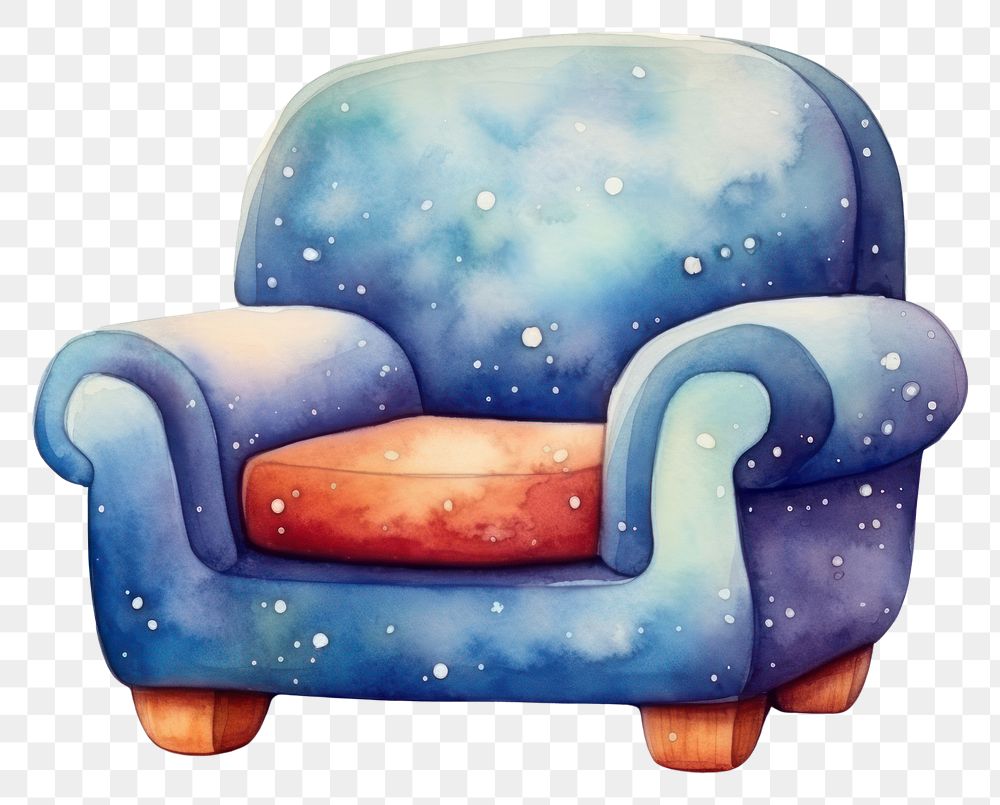 PNG  Furniture in Watercolor style furniture armchair star.