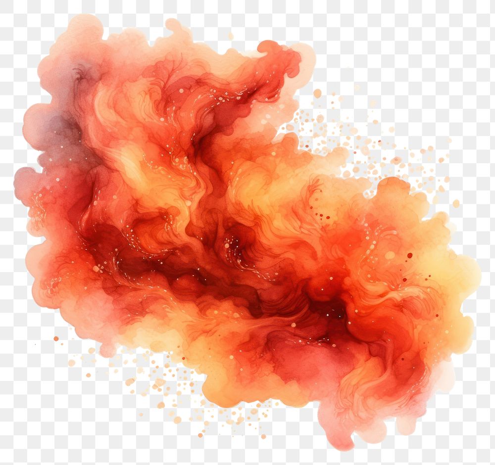 PNG Fire in Watercolor style backgrounds white background creativity.