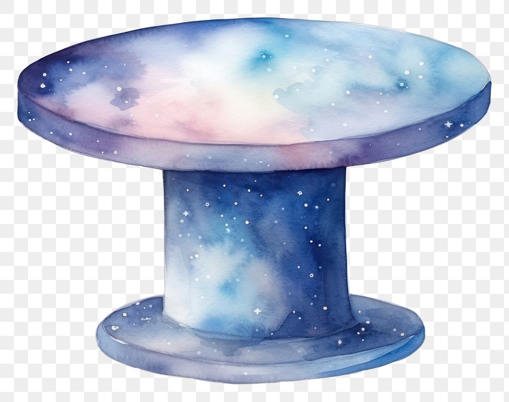 PNG  Table in Watercolor style furniture galaxy star.