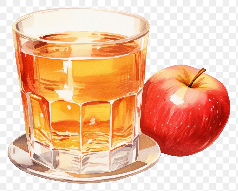 PNG  Apple juice drink fruit glass. AI generated Image by rawpixel.