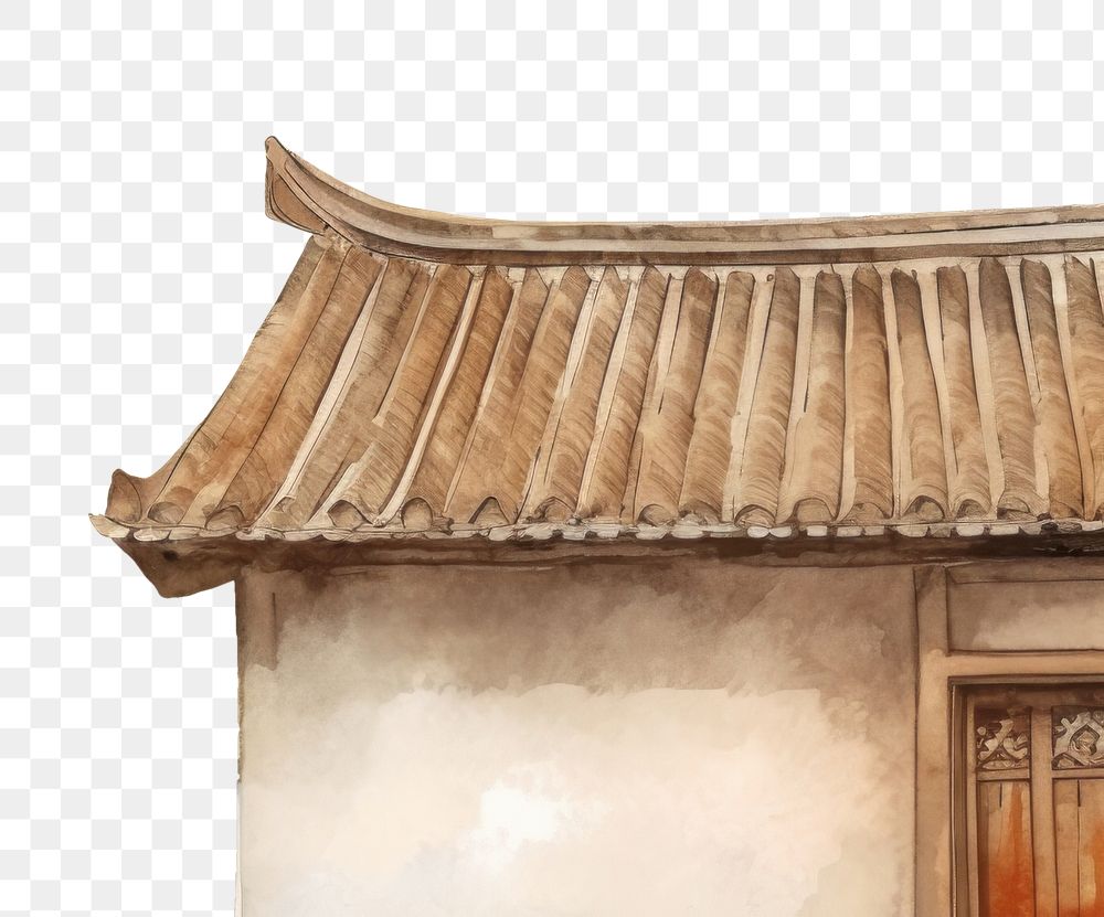 PNG Ancient chinese house outdoors wall architecture. AI generated Image by rawpixel.