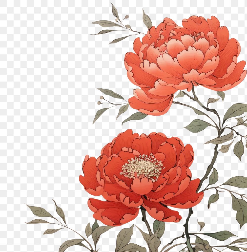 PNG Peony wallpaper pattern flower. AI generated Image by rawpixel.