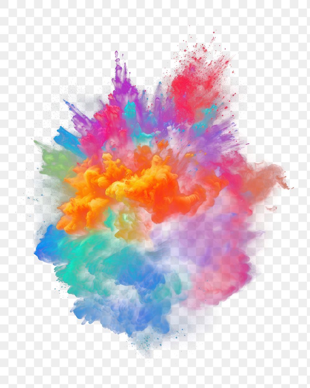 PNG Color powder explosion pattern purple art
