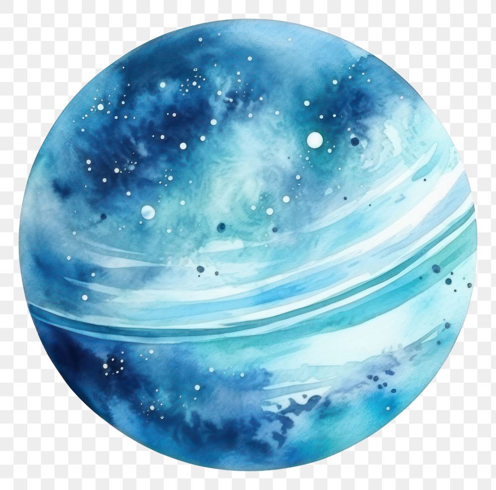 PNG  Galaxy element of planet in Water color style astronomy sphere galaxy.
