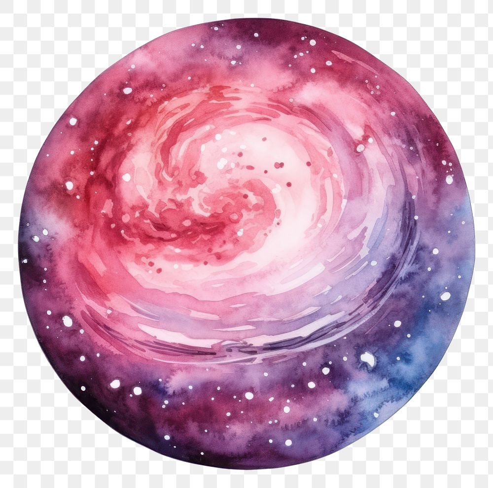 PNG  Galaxy element of planet in Water color style astronomy galaxy sphere.