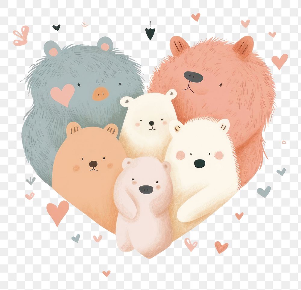 PNG Love background bear mammal animal. AI generated Image by rawpixel.