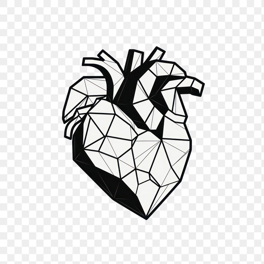 PNG Human heart drawing line white background.
