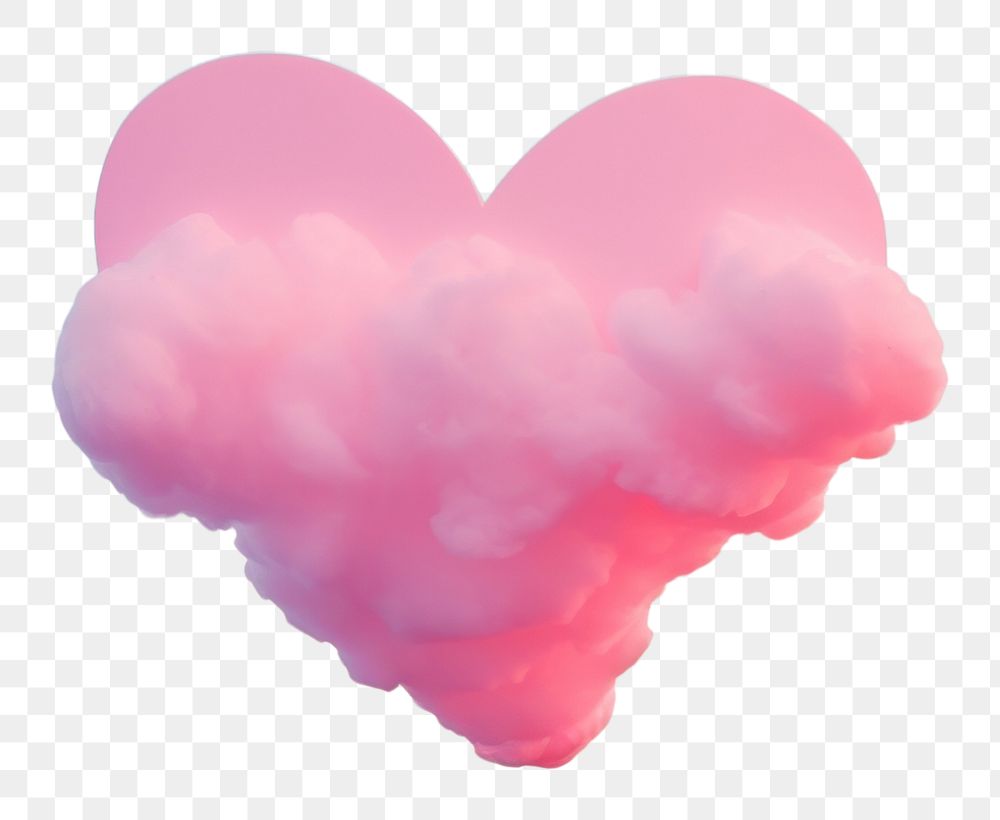 PNG Heart shaped on sky sunset cloud pink. AI generated Image by rawpixel.