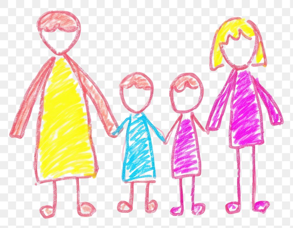 PNG Family drawing sketch togetherness.