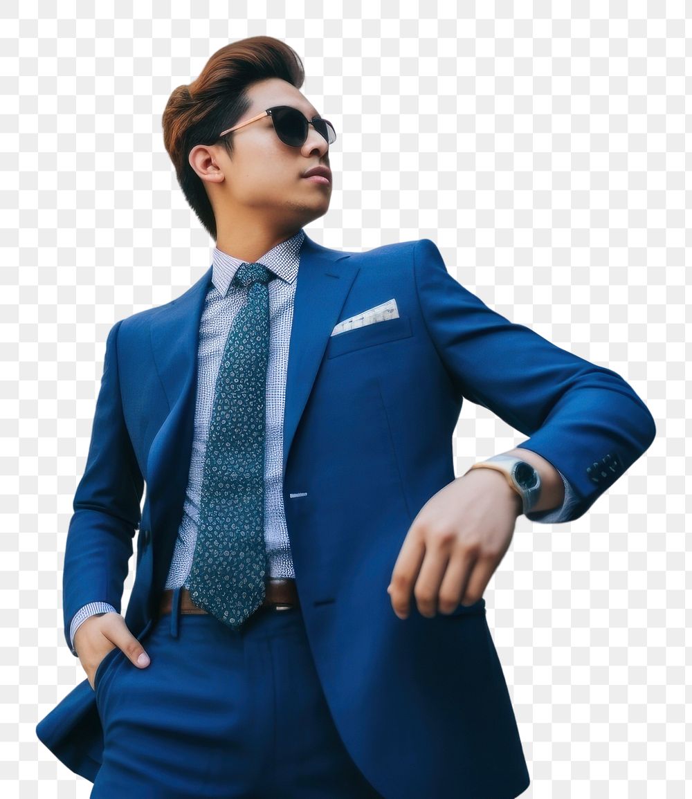 PNG Young handsome Chinese entrepreneur blazer adult tie. AI generated Image by rawpixel.