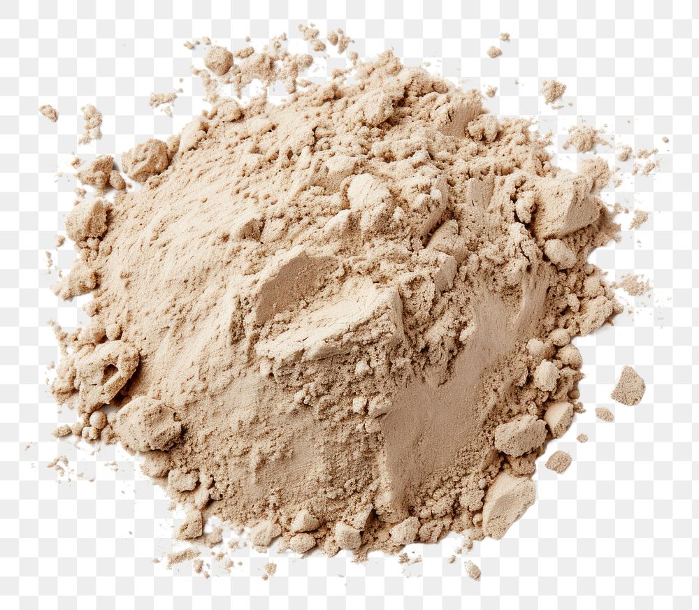PNG Clay powder white background ingredient cosmetics.