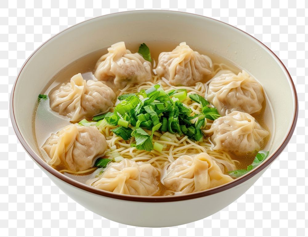 PNG Soup dumpling wonton noodle.