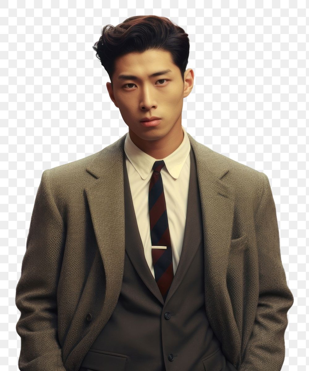 PNG Korean male street portrait adult. AI generated Image by rawpixel.