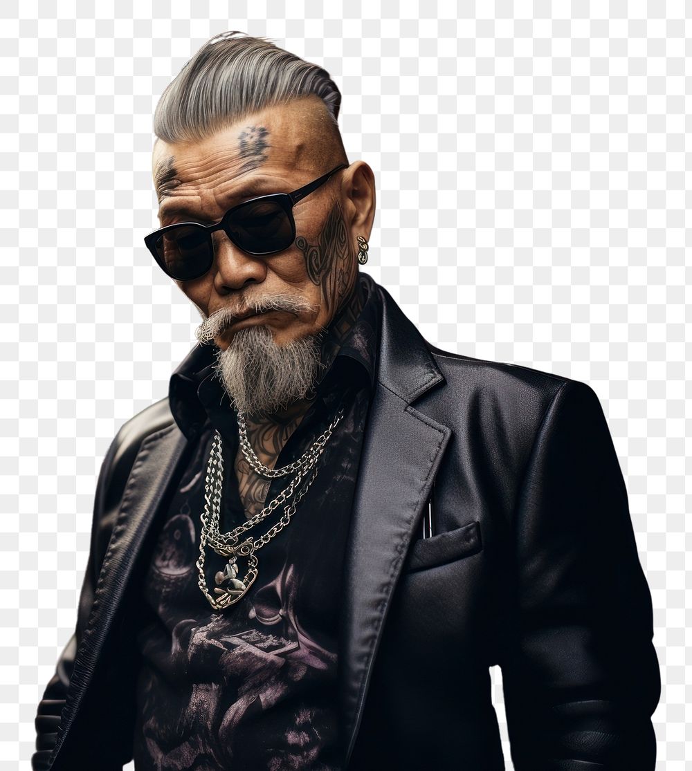 PNG Korean old mafia street portrait photo. AI generated Image by rawpixel.