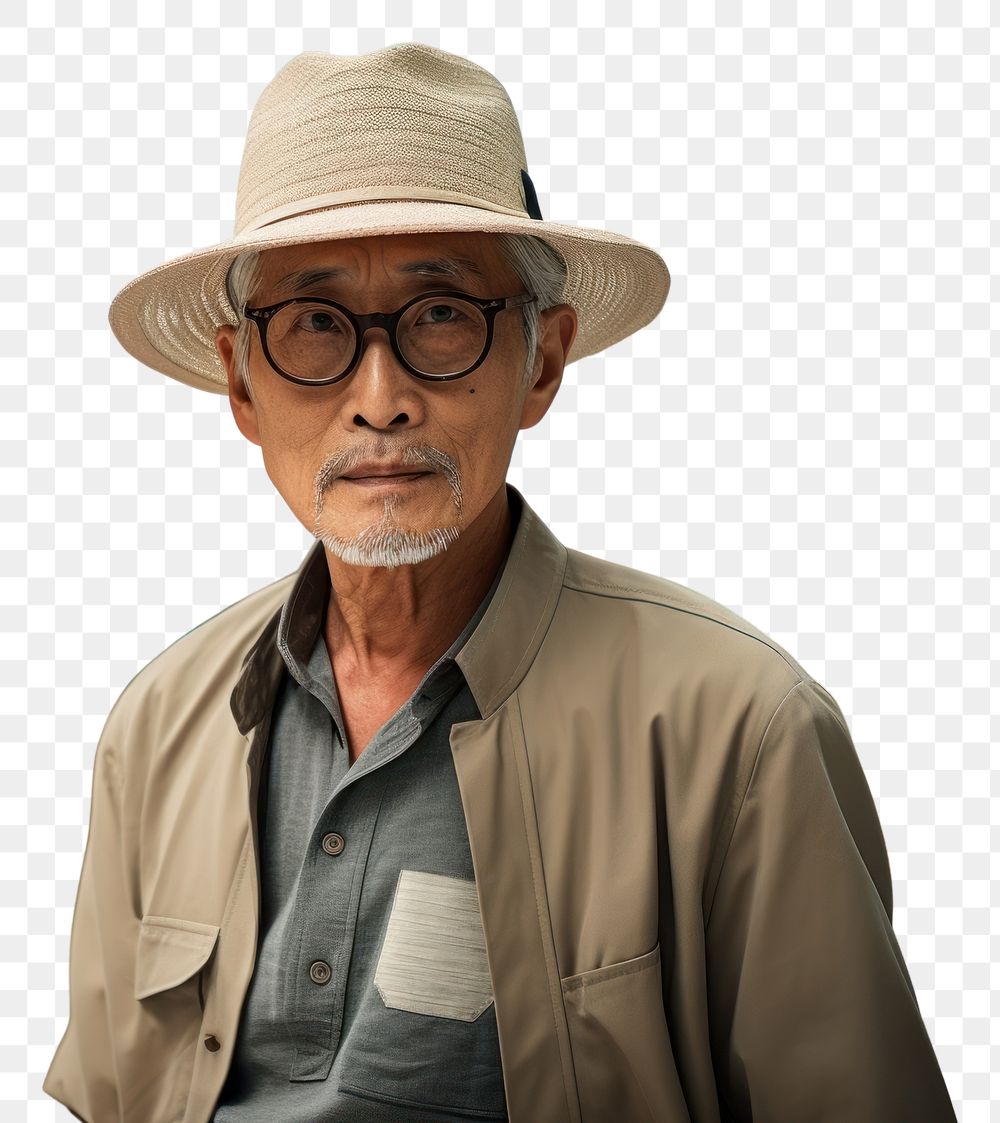 PNG Korean old male adult contemplation architecture. AI generated Image by rawpixel.