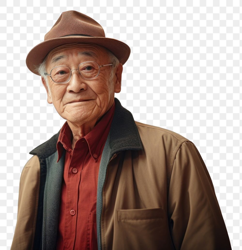 PNG Korean old male portrait glasses adult. AI generated Image by rawpixel.