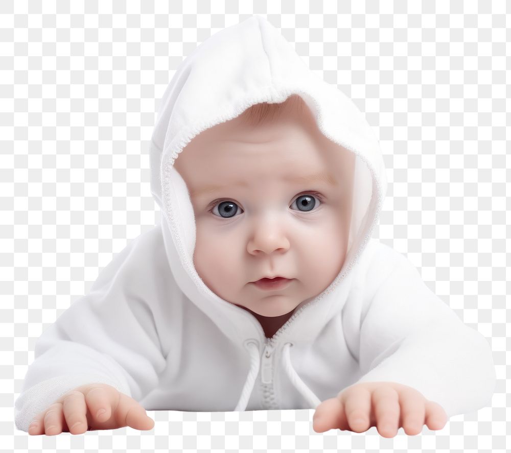 PNG  Baby sweatshirt crawling portrait. AI generated Image by rawpixel.