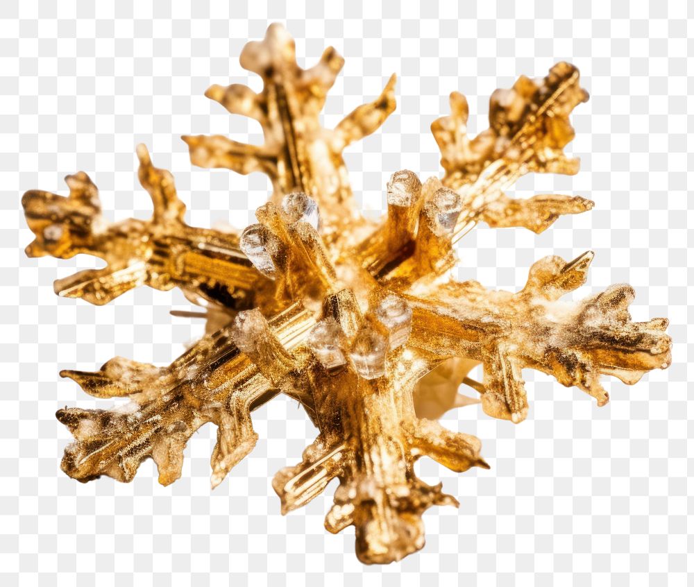 PNG  Gold Glitter Snowflake snowflake jewelry brooch. AI generated Image by rawpixel.