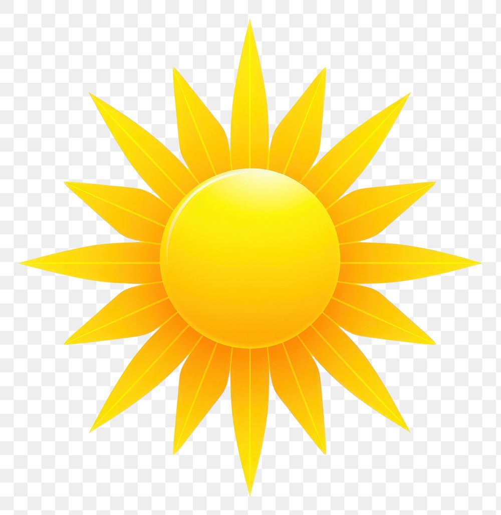 PNG  Clean white background sunny weather icon isolate object no shadow. AI generated Image by rawpixel.