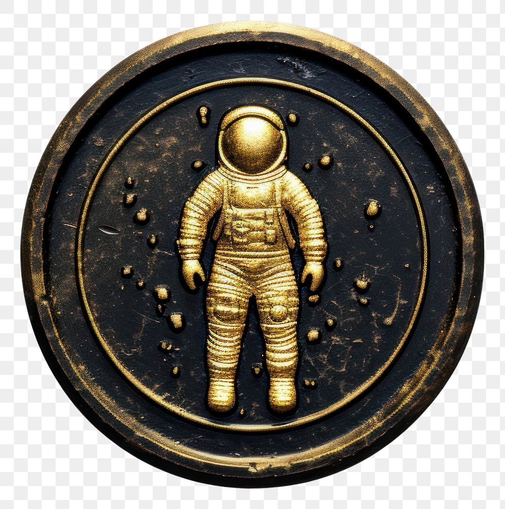 PNG  Astronaut badge space white background. AI generated Image by rawpixel.