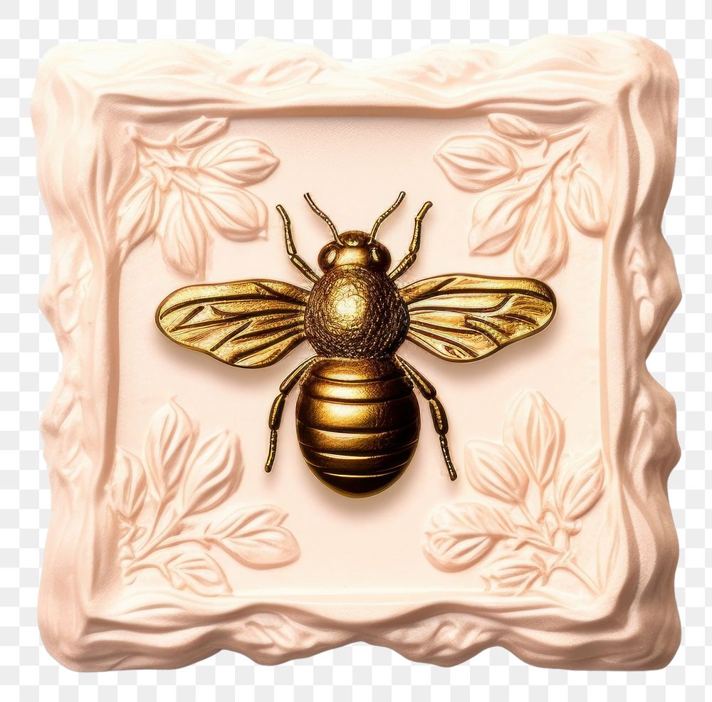 PNG  Bee animal insect white background. AI generated Image by rawpixel.