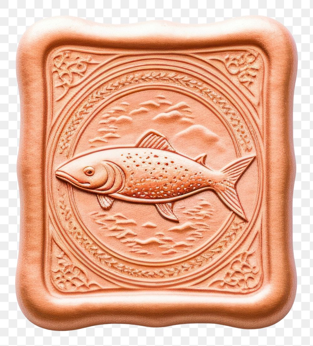 PNG  Salmon on the water food white background confectionery. AI generated Image by rawpixel.