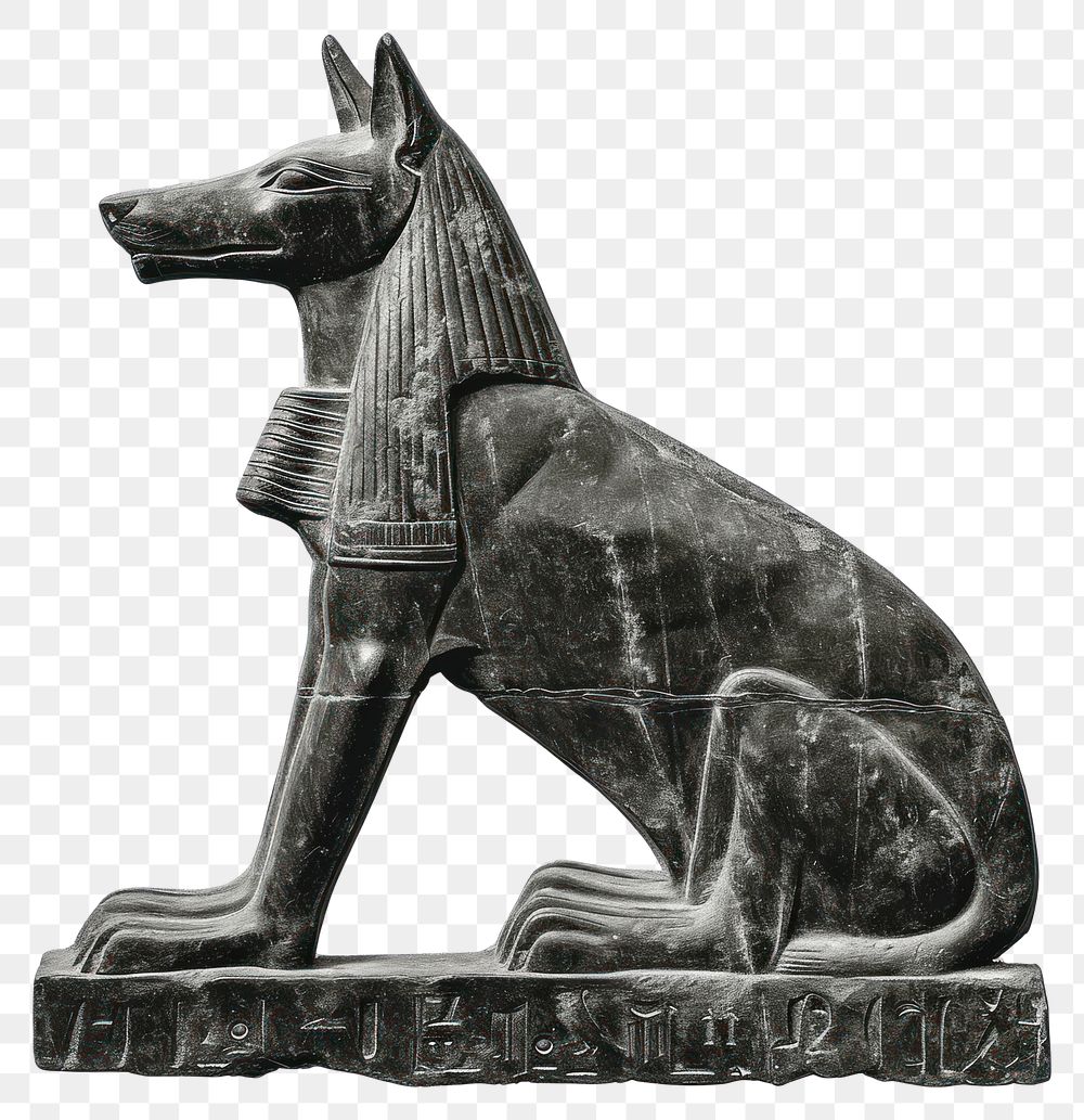 PNG Bas-relief a ancient Egyptian dog sculpture texture mammal animal pet.