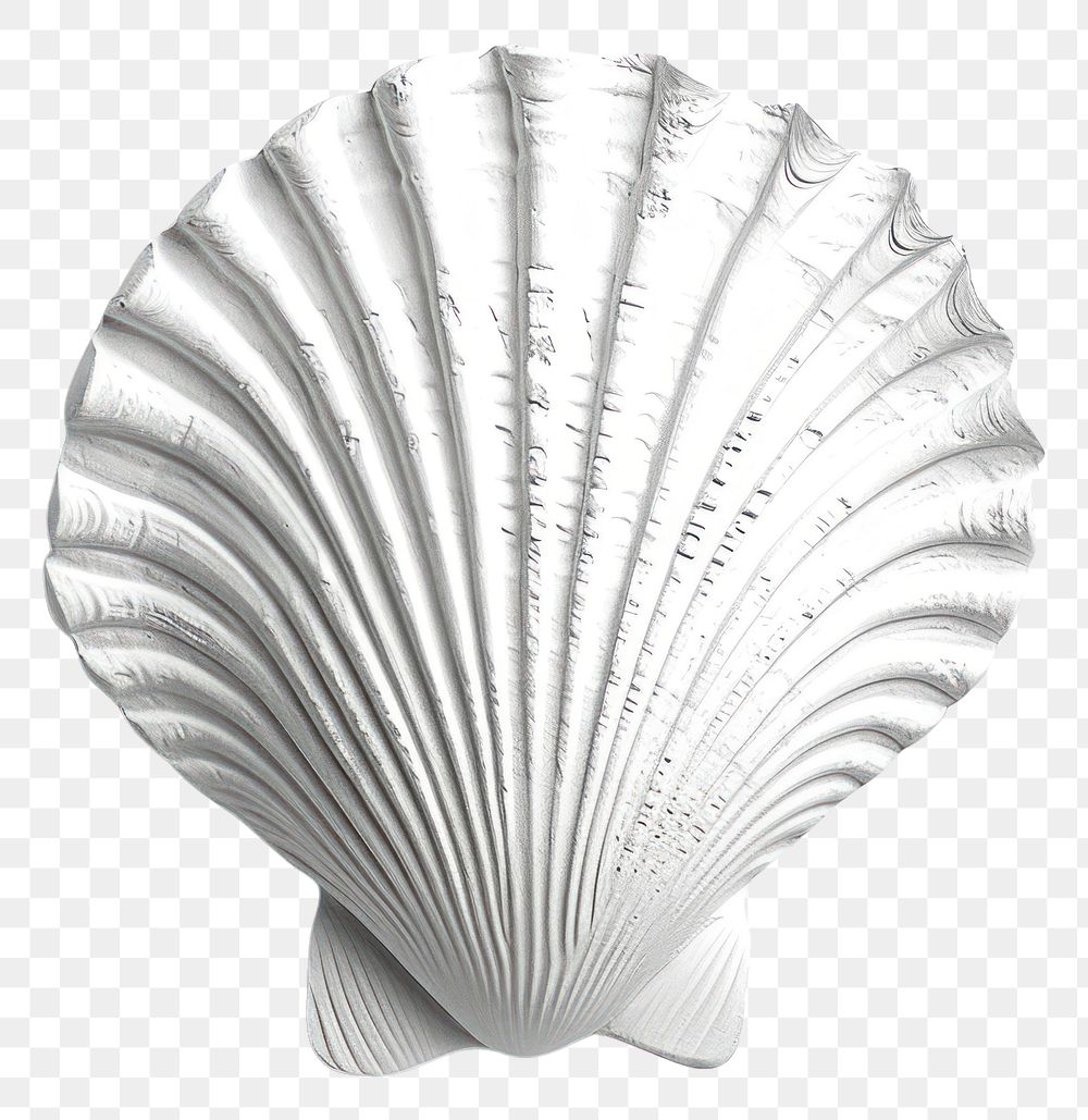 PNG Bas-relief shell sculpture texture seashell clam white background.