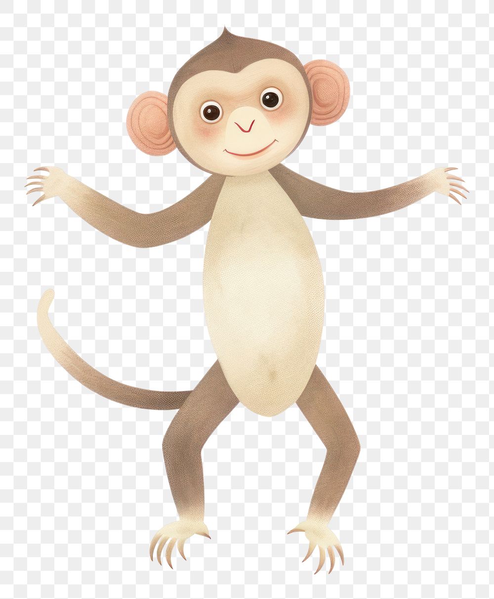 PNG  A monkey cartoon animal mammal.