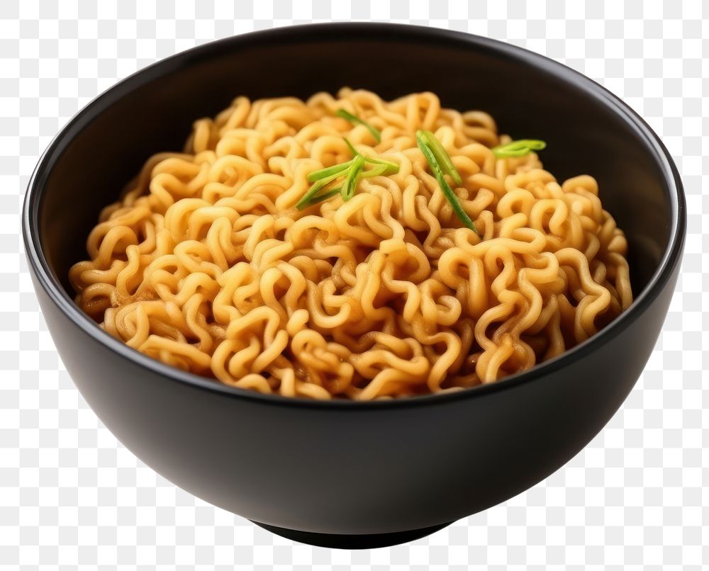 PNG Instant noodles bowl food meal.