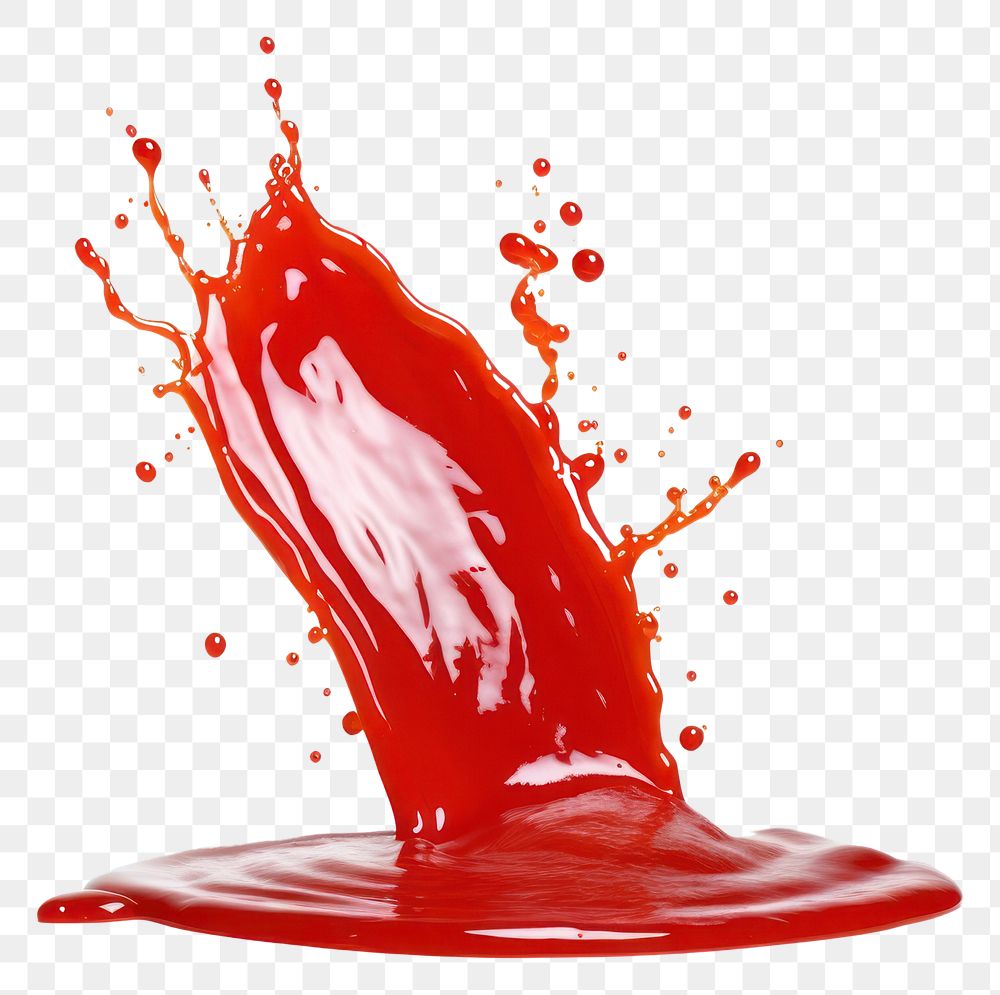 PNG Ketchup sauce falling ketchup white background splattered.