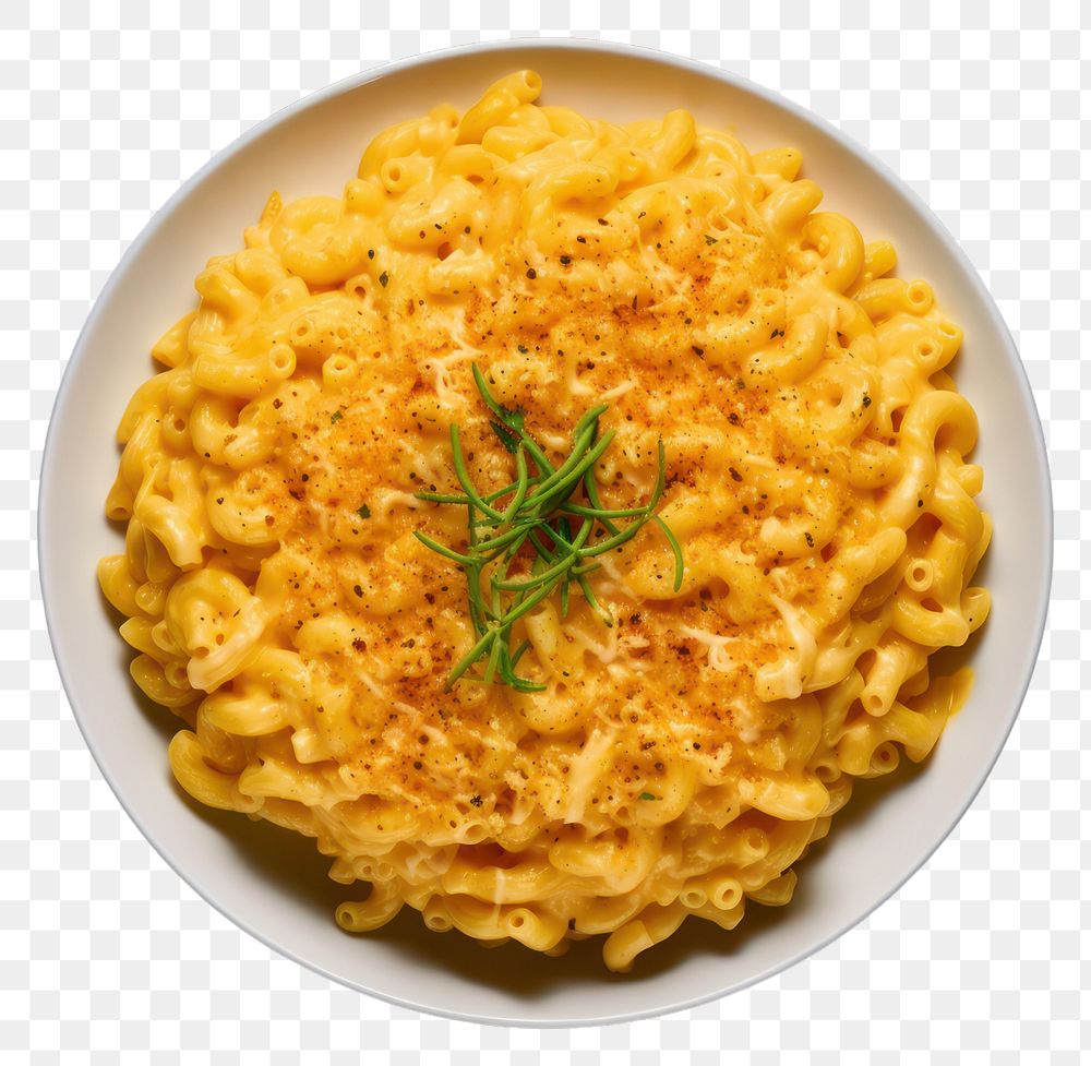PNG Mac and cheese pasta plate food.