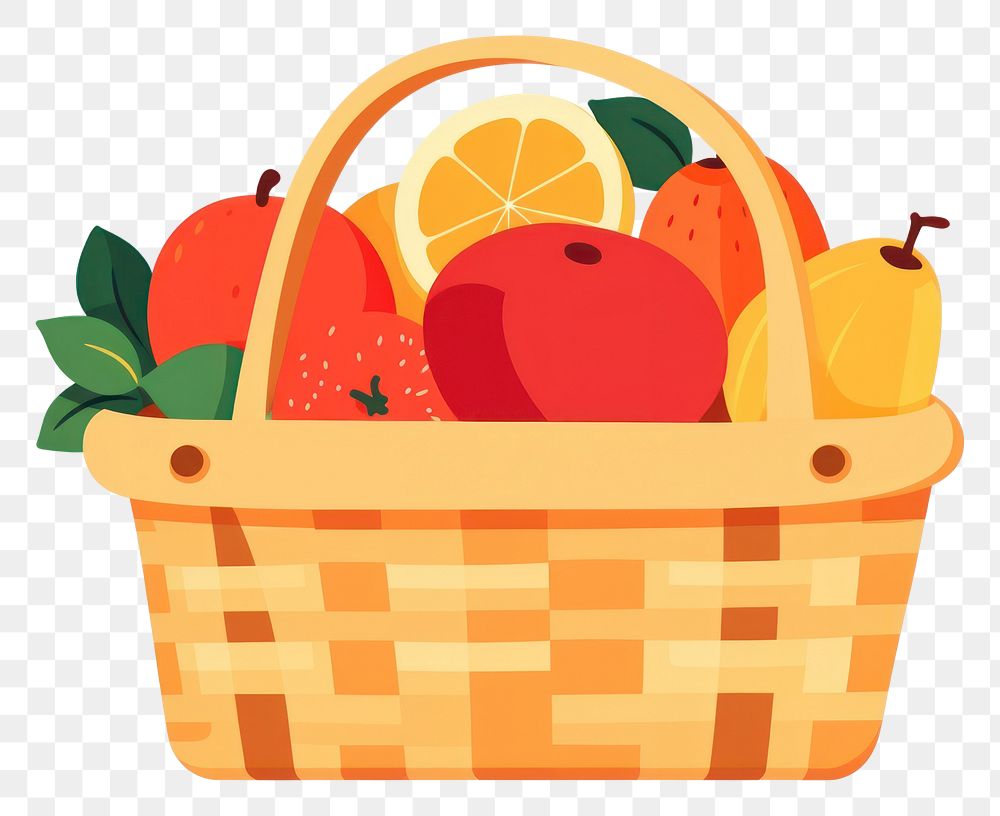 PNG  A fruit basket plant food grapefruit.