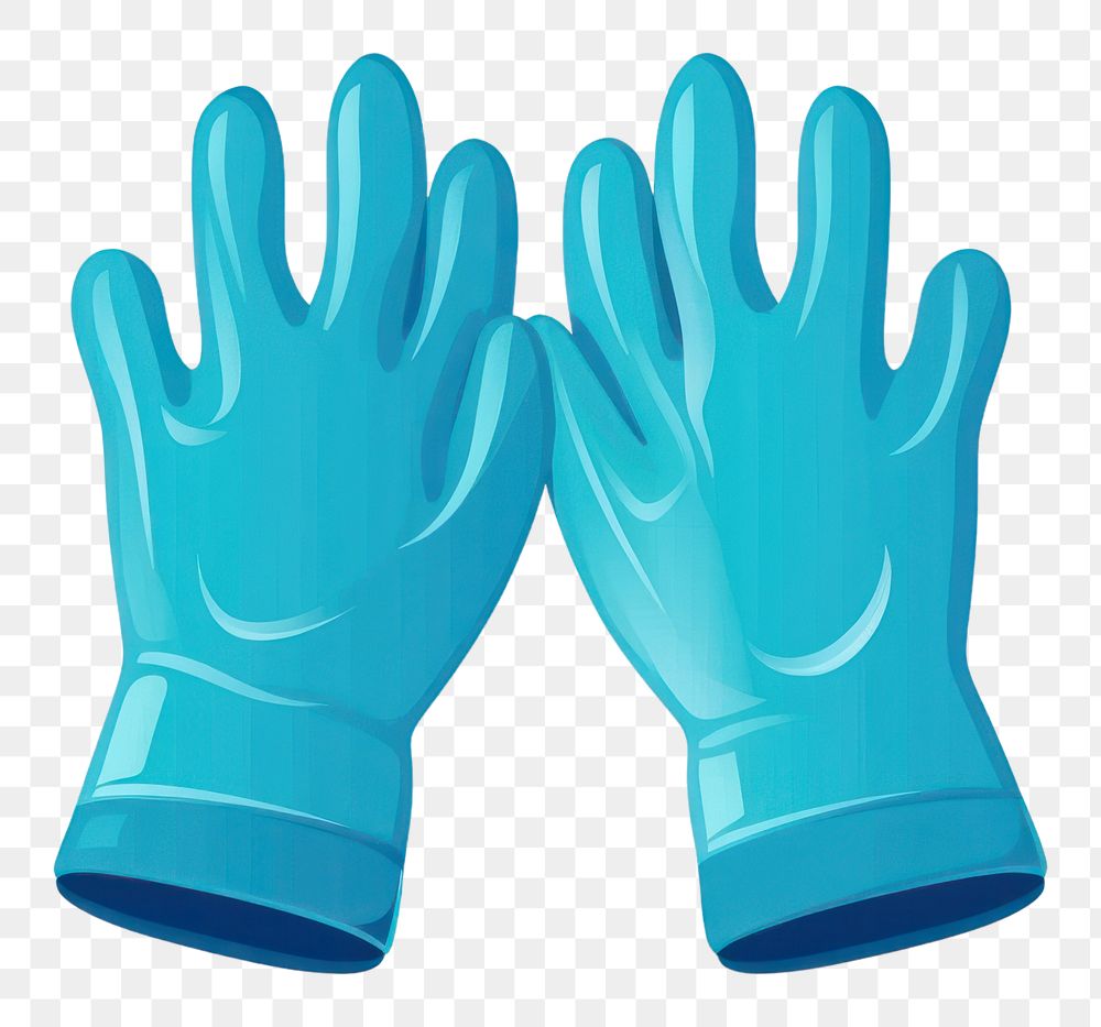 PNG Blue gloves white background protection clothing.