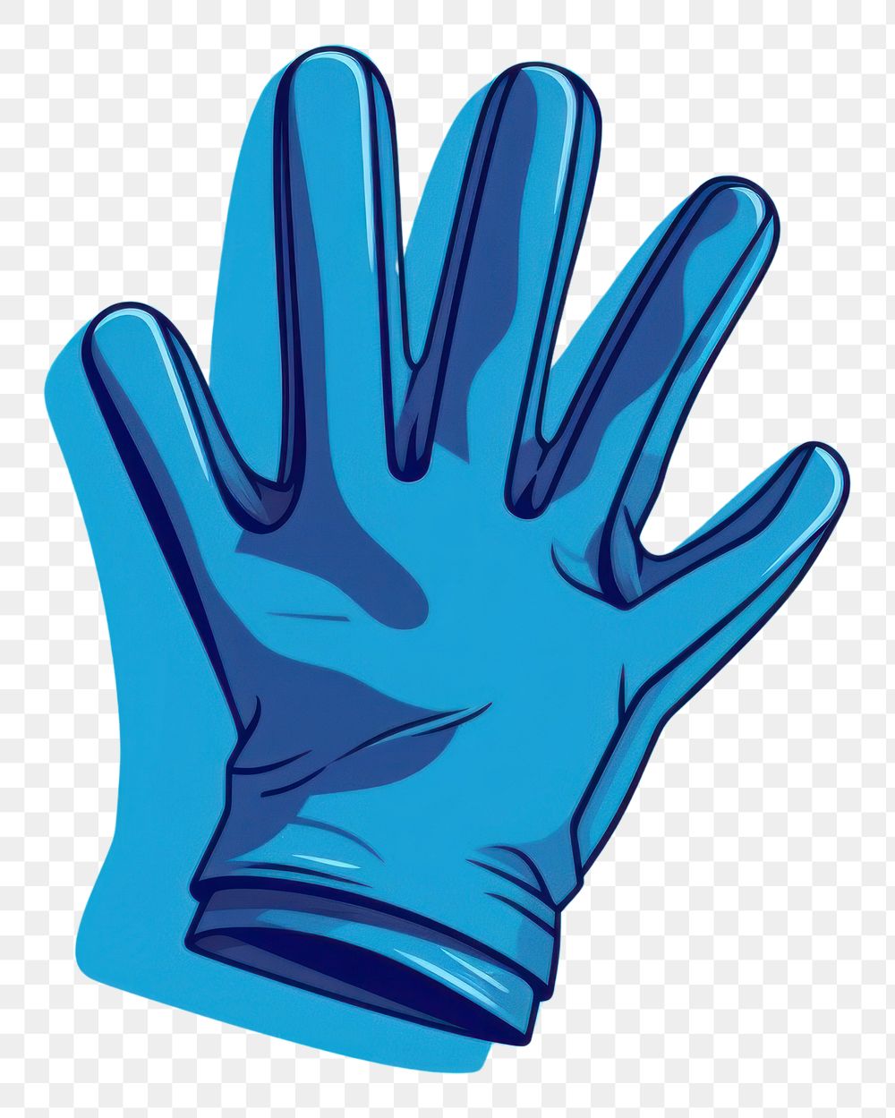 PNG Blue gloves clothing cartoon apparel.