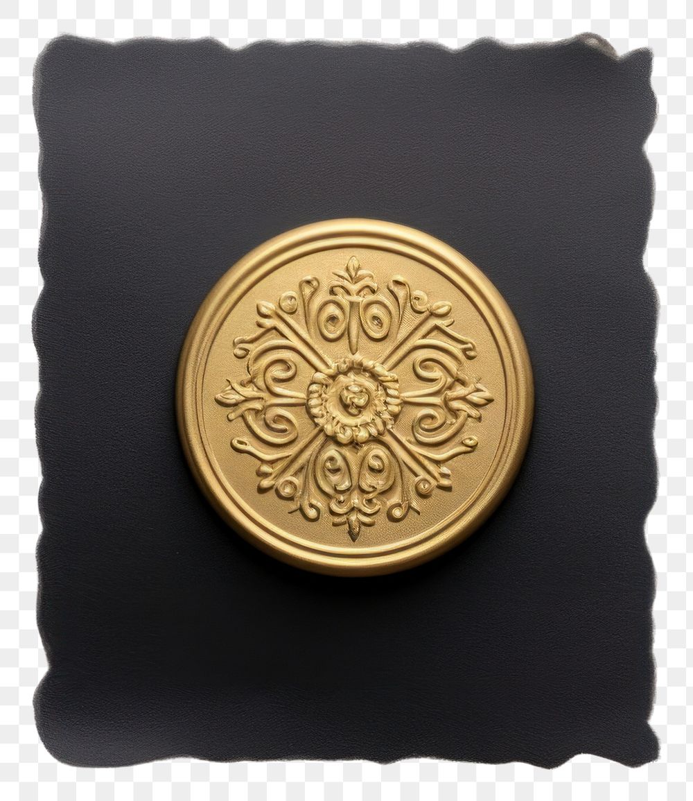 PNG  Meditation money gold coin. AI generated Image by rawpixel.