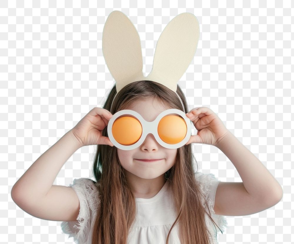 PNG Paper sunglasses easter child.