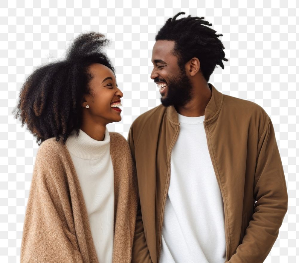 PNG Ethiopian couple standing smiling adult