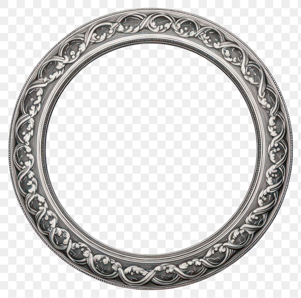 PNG Circle frame with Thai pattern jewelry locket white background.