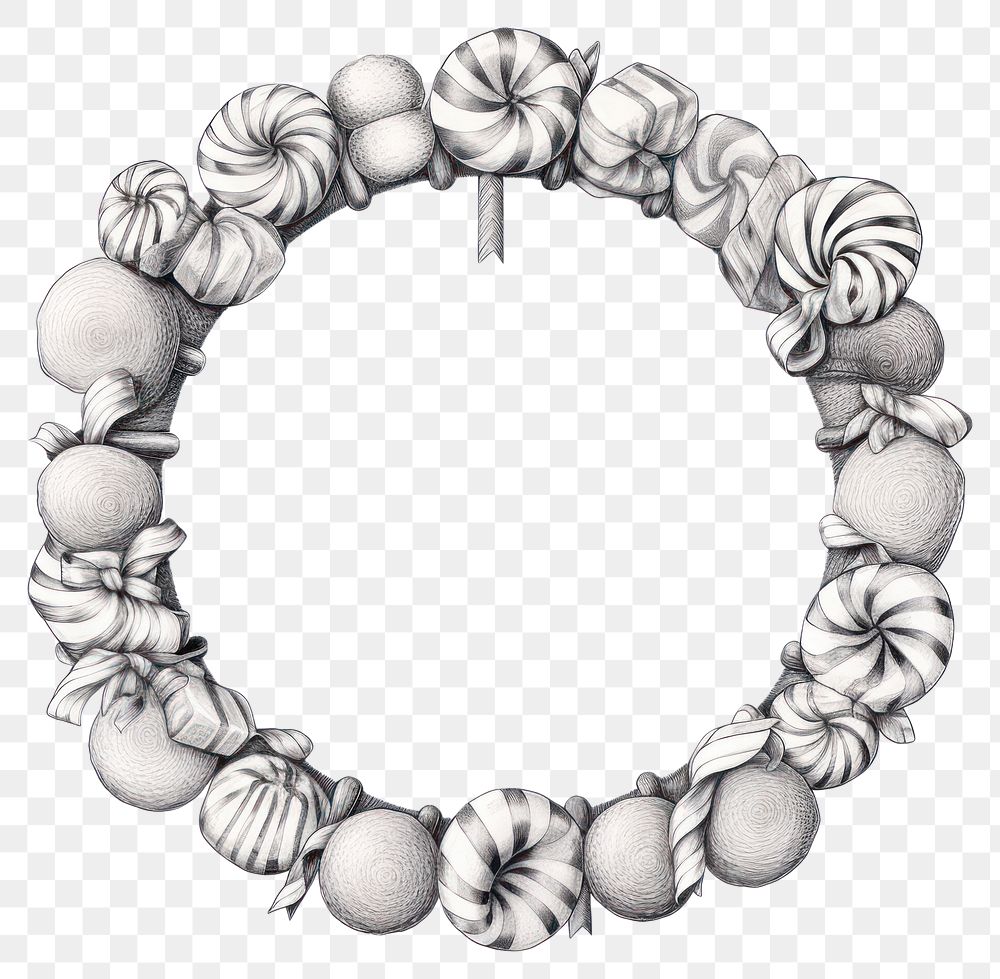 PNG Circle frame with candy jewelry white background accessories.