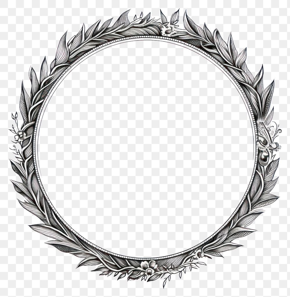 PNG Circle frame with Chinese traditional pattern sketch white background accessories.