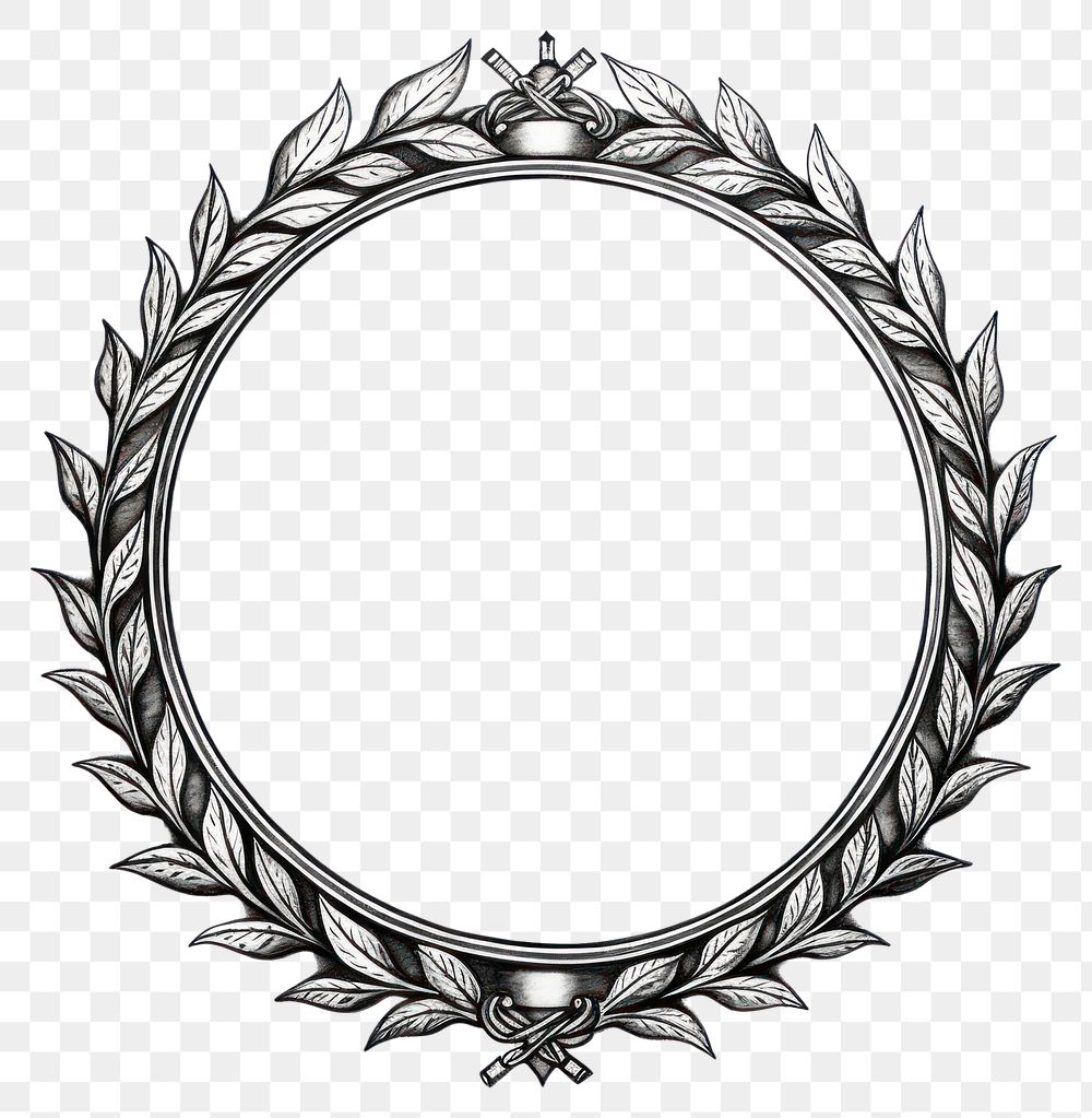 PNG Circle frame with Hanukkah sketch white background monochrome.