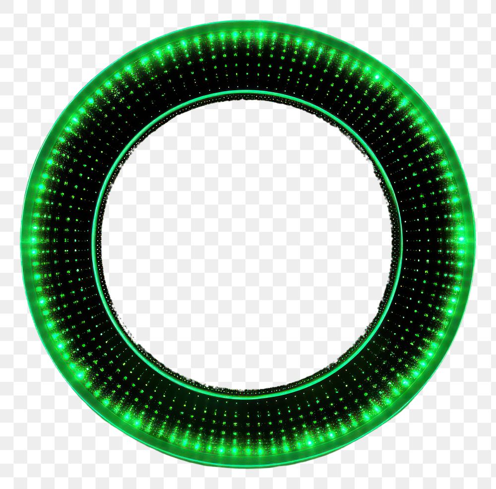 PNG Green circle technology light effect halftone.